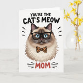 Spotted Bow Tie Mom Card Karte (Gelbe Blume)