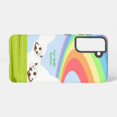 Spotted Cat with Rainbow Samsung Galaxy Case Samsung Galaxy Hülle (Rückseite (Horizontal))
