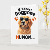 Spotted Dog Design Karte (Gelbe Blume)