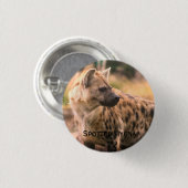 Spotted hyena：Savannah sunset Button (Vorne & Hinten)
