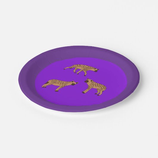 Spotted Hyenas Pappteller (Schrägansicht)