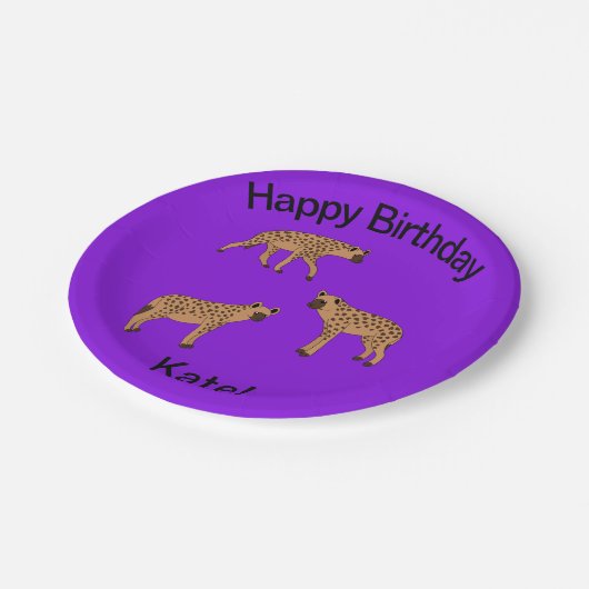 Spotted Hyenas Pappteller (Schrägansicht)