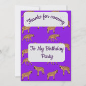 Spotted Hyenas Thank you Card Einladung (Vorderseite)