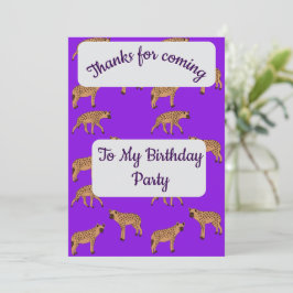 Spotted Hyenas Thank you Card Einladung