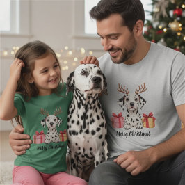 Spotted Reindeer - Dalmatian dog T-Shirt