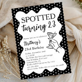 Spotted Turning 23 Polka Dot 23rd Birthday Party Einladung
