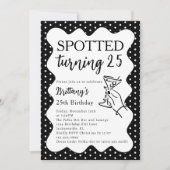 Spotted Turning 25 Polka Dot 25th Birthday Party Einladung (Vorderseite)