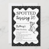 Spotted Turning 30 Polka Dot 30th Birthday Party Einladung (Vorderseite)