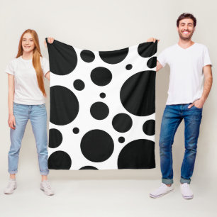 Spottenmuster Fleecedecke