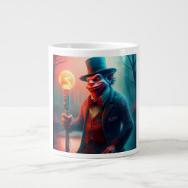 Spöttischer Troll schlendert durch verkohlten Wald Jumbo-Tasse