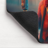 Spöttischer Troll schlendert durch verkohlten Wald Mousepad (Ecke)