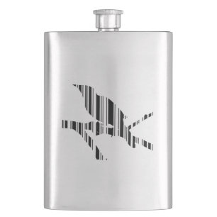 SPOTTVOGEL-BARCODE Spottvogel Barcode-Musterdesign Flachmann