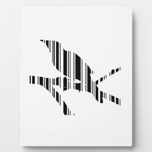SPOTTVOGEL-BARCODE Spottvogel-Barcode-Musterdesign Fotoplatte (Vorderseite)