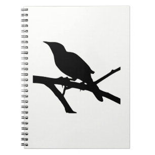 Spottvogelsilhouette Notizblock