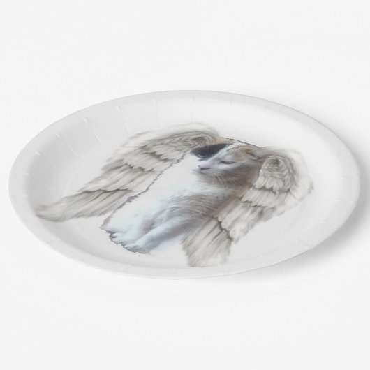 Spotty Angel Große Papierplatte Pappteller (Schrägansicht)