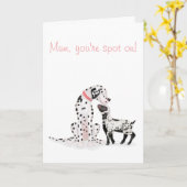 Spotty-Club & Lamm 'Mama, you re spot on' Karte (Gelbe Blume)