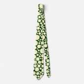 Spotty - Cream on Dark Green (003300) Krawatte (Vorderseite)