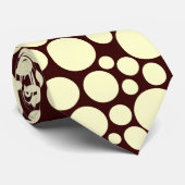 Spotty - Creme auf Brown Krawatte (Gerollt)
