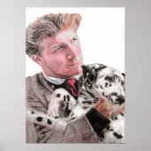 Spotty Dalmatiner Dog and Man dogs niedlich Poster (Vorne)