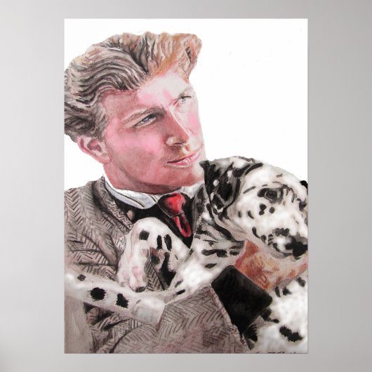 Spotty Dalmatiner Dog and Man dogs niedlich Poster (Vorne)