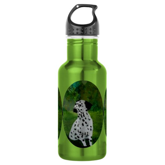 Spotty Dog Art Dalmatiner Edelstahlflasche (Vorderseite)