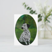 Spotty Dog Art Dalmatiner Postkarte (Stehend Vorderseite)