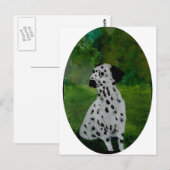 Spotty Dog Art Dalmatiner Postkarte (Vorne/Hinten)