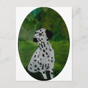 Spotty Dog Art Dalmatiner Postkarte