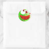 Spotty Green Smilie Runder Aufkleber (Tasche)