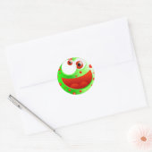 Spotty Green Smilie Runder Aufkleber (Umschlag)