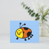 Spotty Ladybug Postkarte (Stehend Vorderseite)