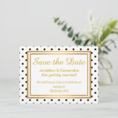 SPOTTY LUXE GOLD BOTANISCH SAVE THE DATE (Stehend Vorderseite)