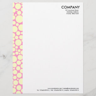 Spotty Margin - Creme auf Rosa Briefkopf