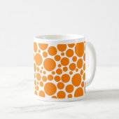 Spotty Orange auf Weiß Kaffeetasse (VorderseiteRechts)