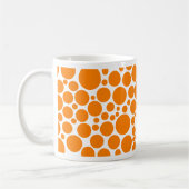 Spotty Orange auf Weiß Kaffeetasse (Links)