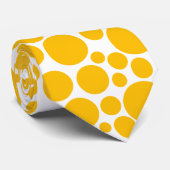 Spotty - orange auf Weiß Krawatte (Gerollt)