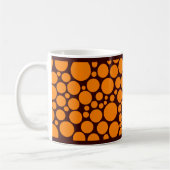 Spotty Orange on Dark Brown Kaffeetasse (Links)