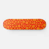 Spotty - Orange on Red Skateboard (Horizontal)