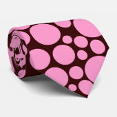 Spotty - Pink on Dark Brown (330000) Krawatte (Gerollt)