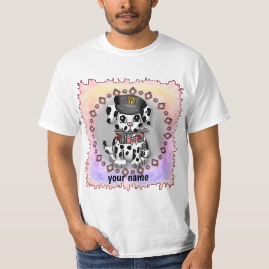 Spotty Police Hund T - Shirt (Vorderseite)