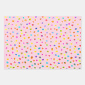 Spotty-Polka dotiert niedliche Aquarellfarben-Flec Geschenkpapier Set (Vorderseite 2)