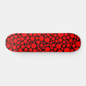 Spotty - rot auf schwarz skateboard (Horizontal)