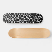 Spotty - Schwarz auf Weiß Skateboard (Horizontal)