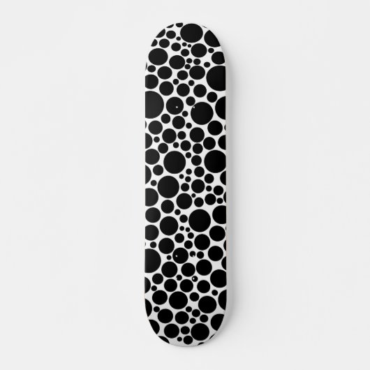 Spotty - Schwarz auf Weiß Skateboard (Vorne)