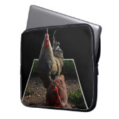 Spotty Speckled Rooster, Laptopschutzhülle (Vorderseite Links)