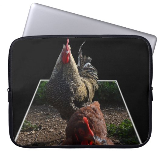 Spotty Speckled Rooster, Laptopschutzhülle (Vorderseite)