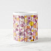 Spotty Strip Weiße Muster Jumbo-Tasse (Vorderseite)