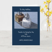 Spouse Anniversary: Salt and Pepper Shakers Karte (Gelbe Blume)