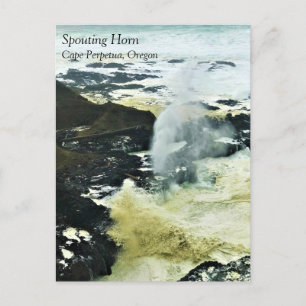Spouting Horn, Cape Perpetua, Oregon Coast Postcar Postkarte