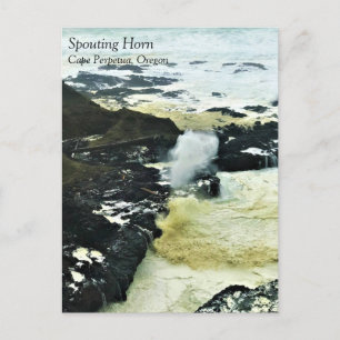 Spouting Horn, Cape Perpetua, Oregon Coast Postcar Postkarte